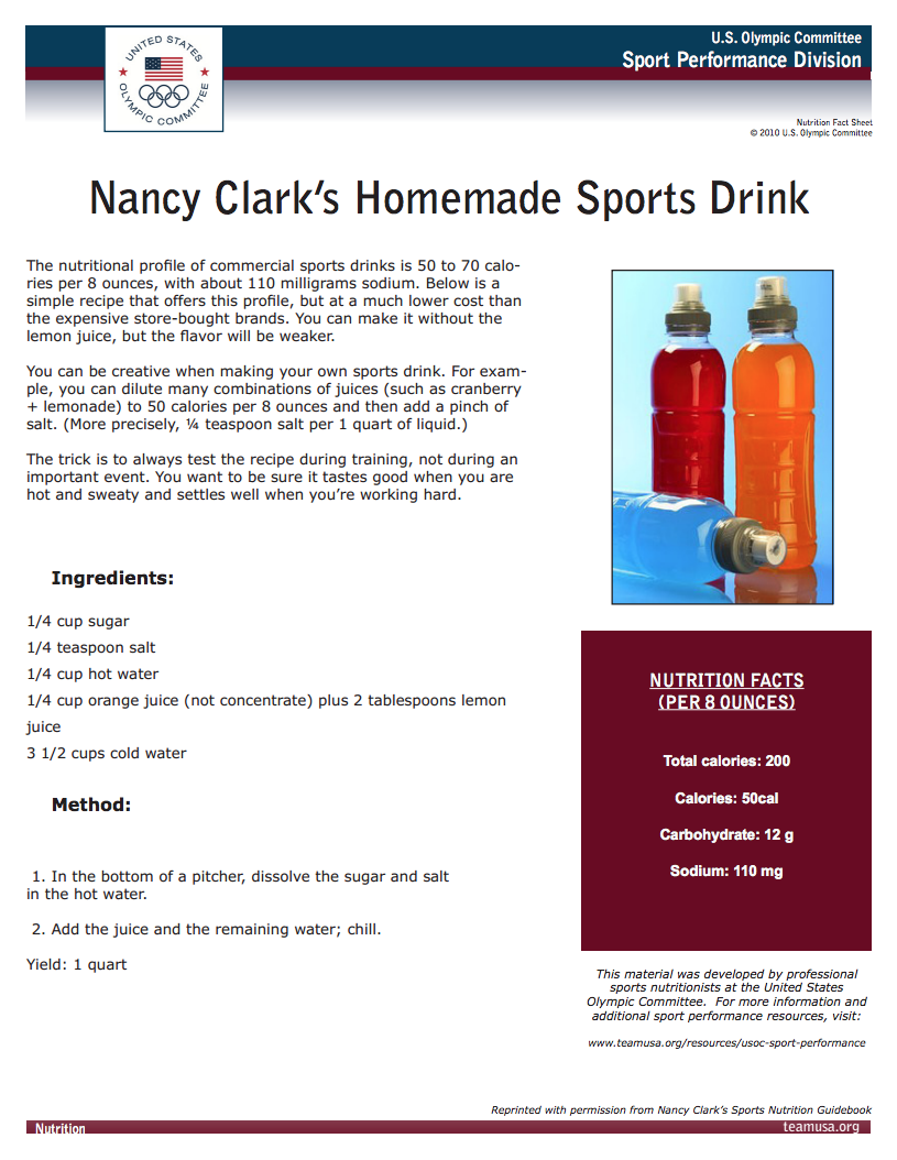 Make your own sports drink Selfloops